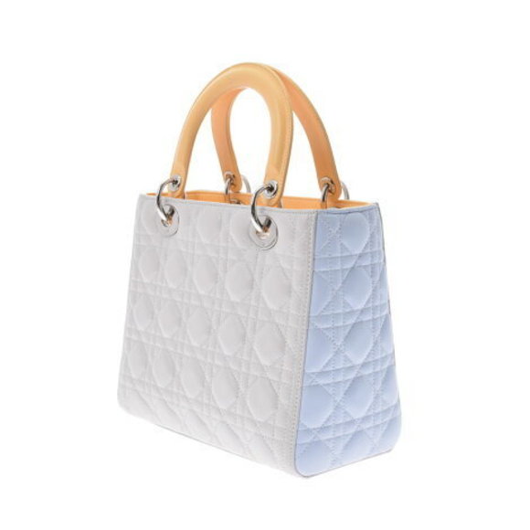 CHRISTIAN DIOR Lady Cannage Tricolor Lambskin Handbag - Picture 2 of 12